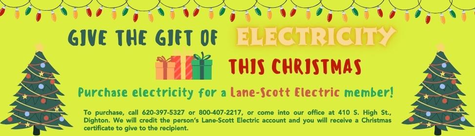 Give the Gift of Electricity this Christmas!